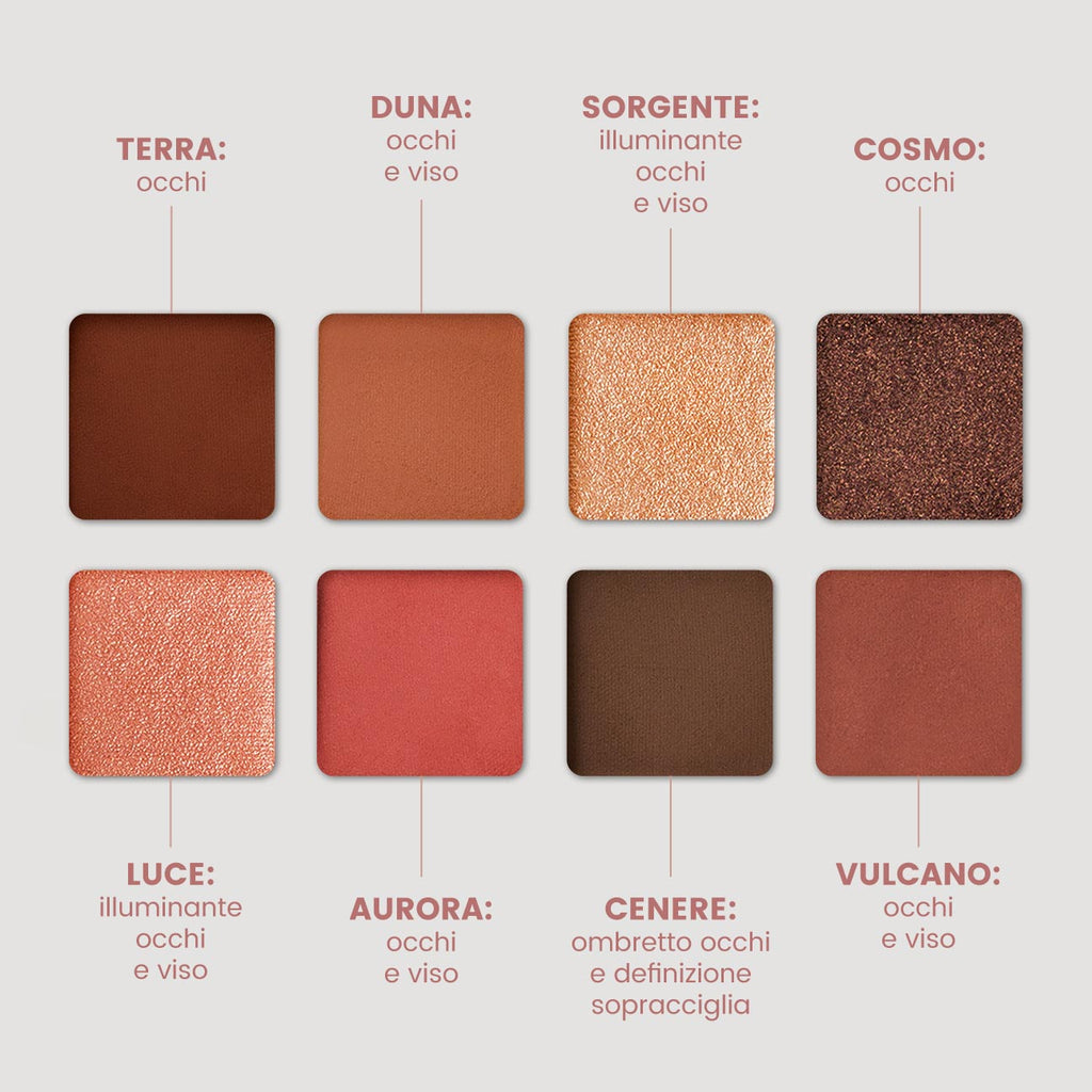 Sobea by Federica Nargi | Palette Unica multiuso per make-up occhi, viso e sopracciglia adatta ad ogni tipologia di incarnato
